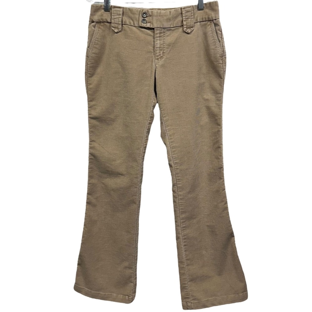 GAP Stretch Corduroy Pants‎ Womens 4 Brown Low Rise Bootcut Flare Casual